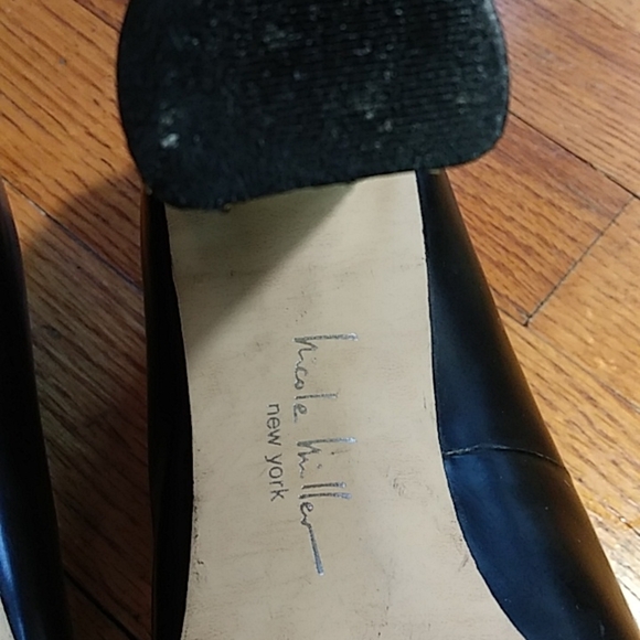 Nicole Miller Heels - "Sill "Black Peep Toe Sz 8 - Picture 13 of 14